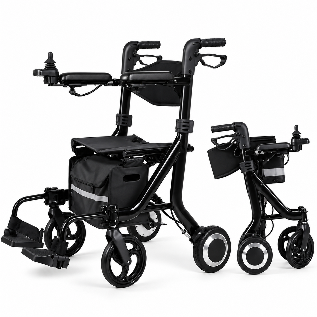 AirWalker Foldable Electric Rollator Powerchair, 500W, Removable Battery