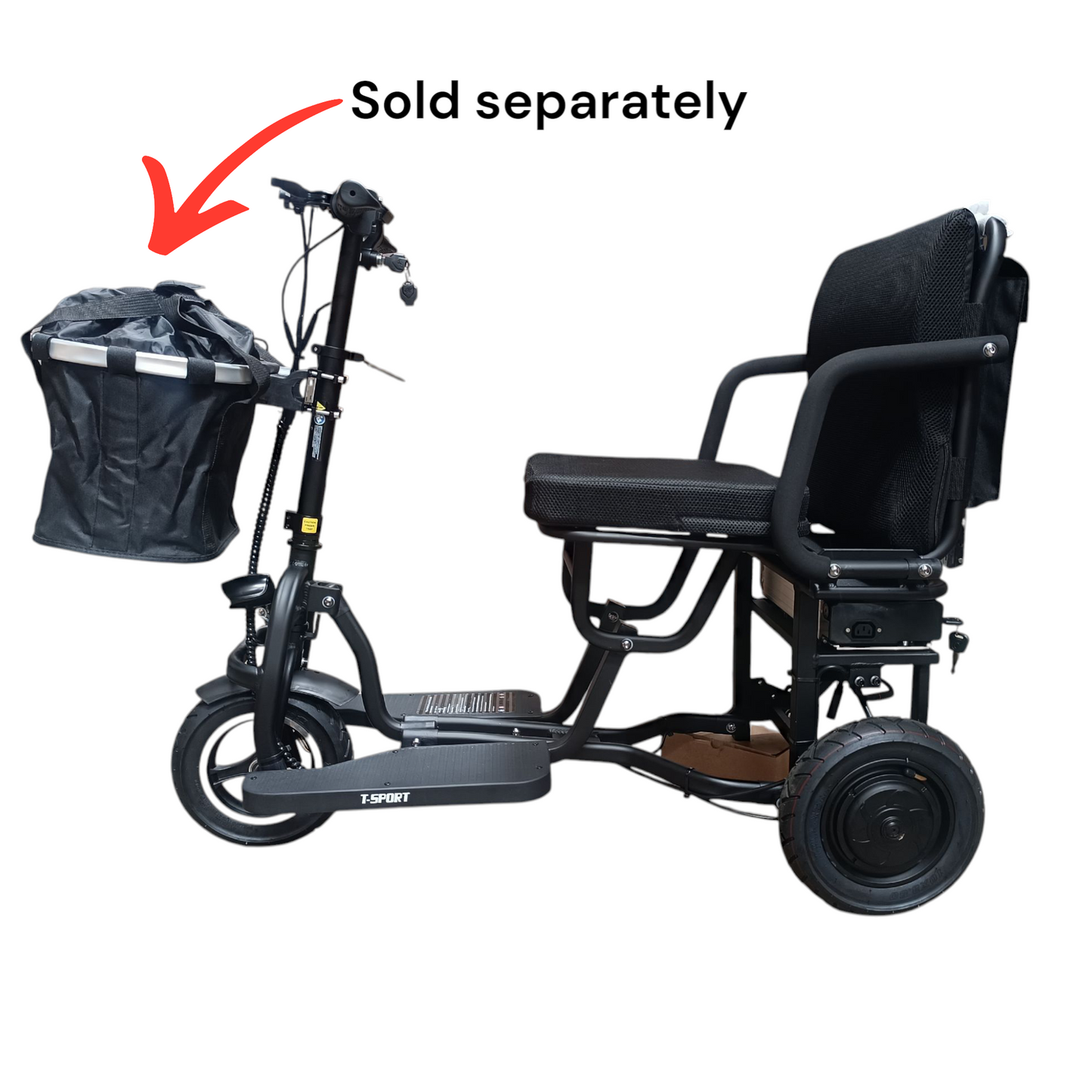 SCOTE-48350 Folding Mobility Scooter 3 Wheel Li-ion Dual Motor 700W, 20 Mile Range