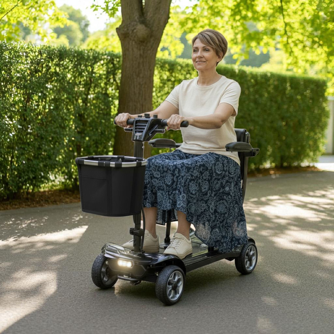 YL-985 Folding Mobility Scooter Great for Boot, Travel, Removeable Li-ion Battery 12 mile range