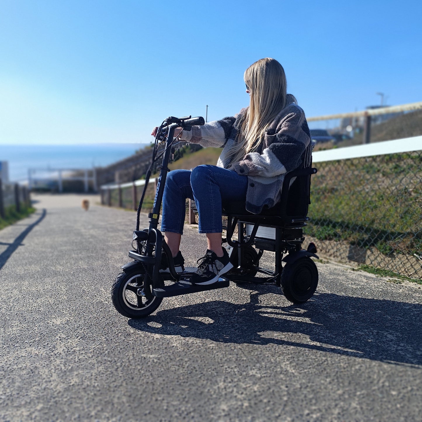SCOTE-48350 Folding Mobility Scooter 3 Wheel Li-ion Dual Motor 700W, 20 Mile Range