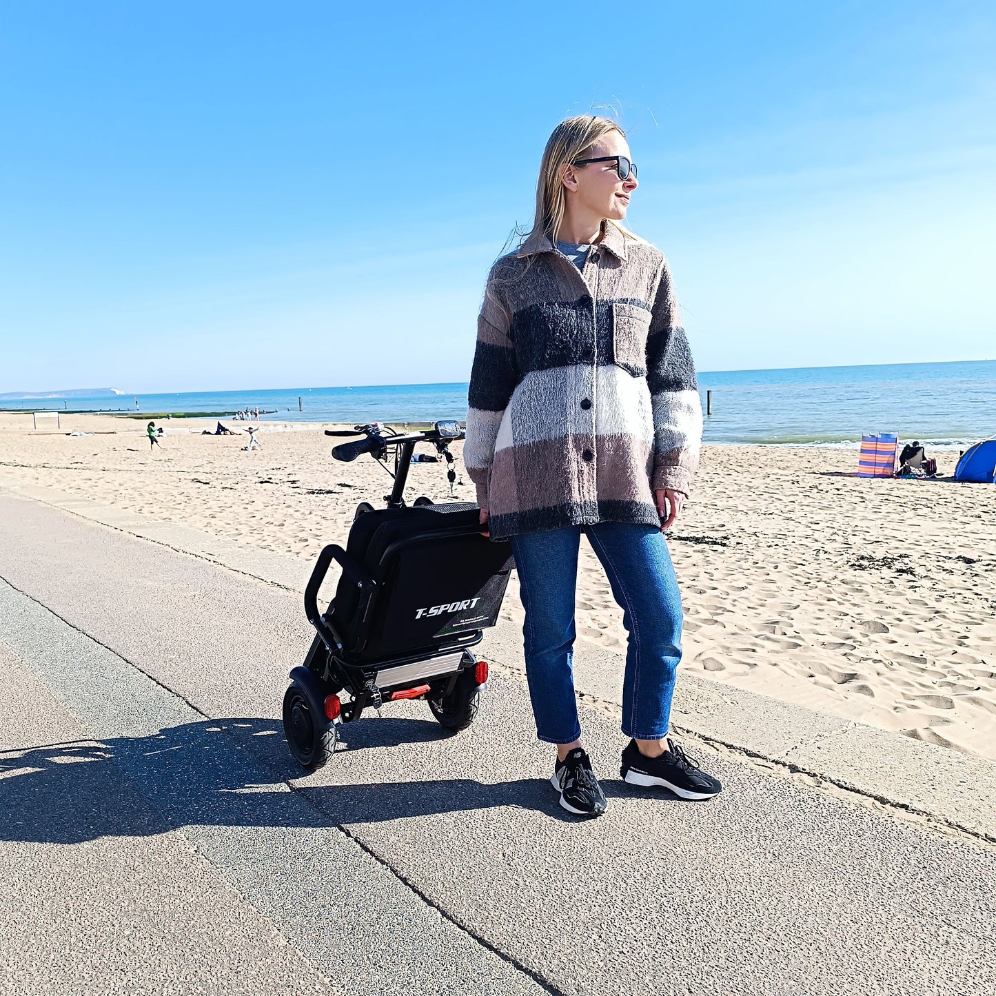 SCOTE-48350 Folding Mobility Scooter 3 Wheel Li-ion Dual Motor 700W, 20 Mile Range