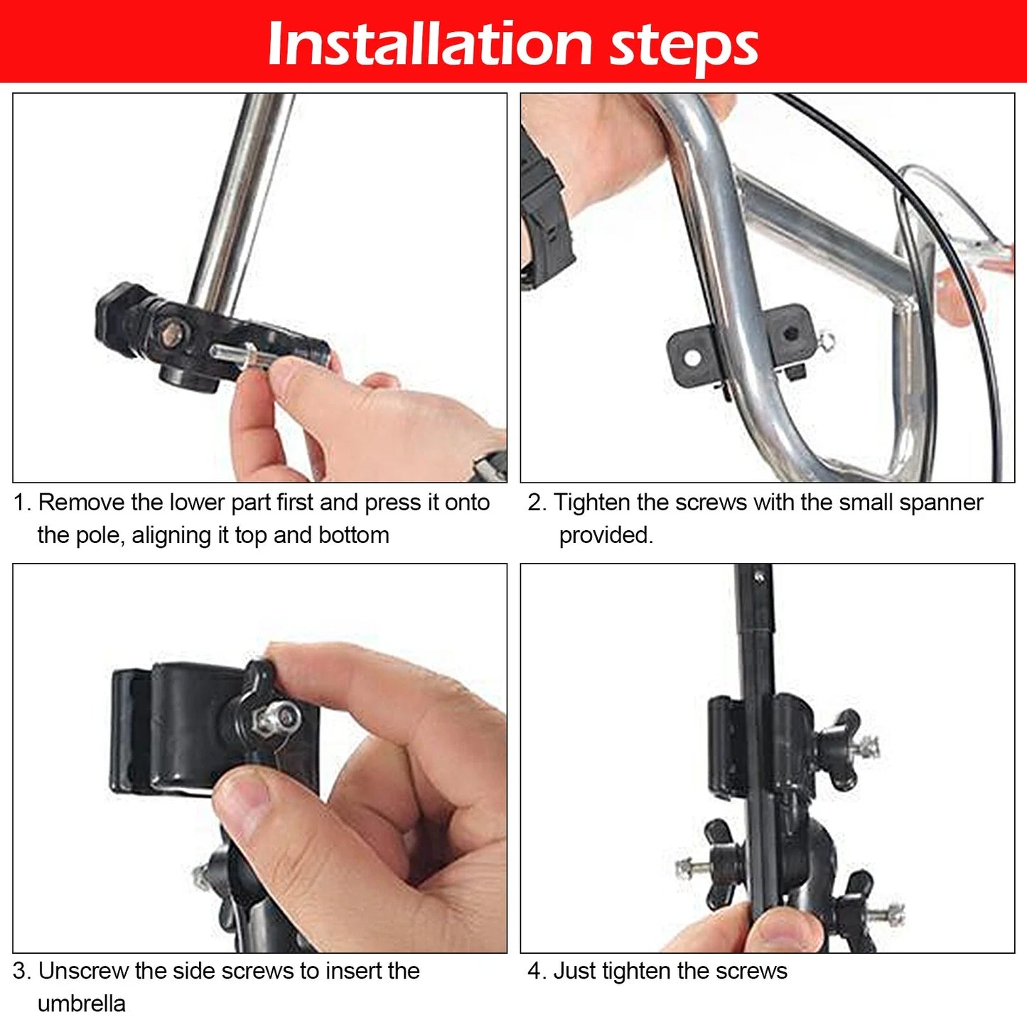 Umbrella Holder For Wheelchair, Mobility Scooter, Powerchair